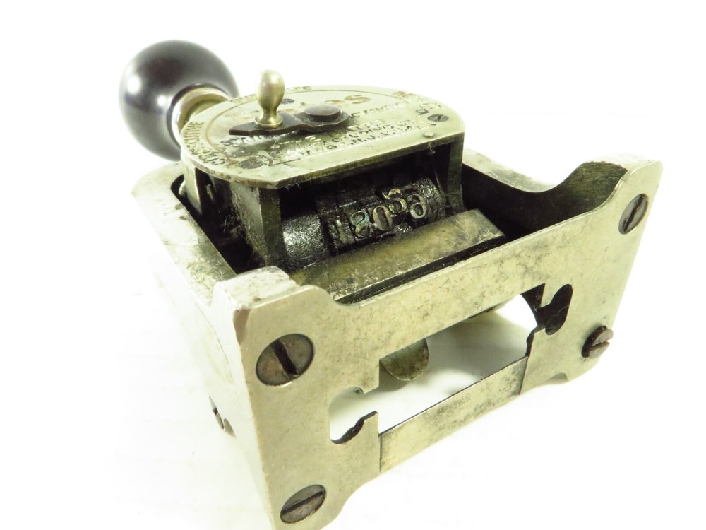 Vintage Bates Numbering Machine 5 Wheels Style E, As Is