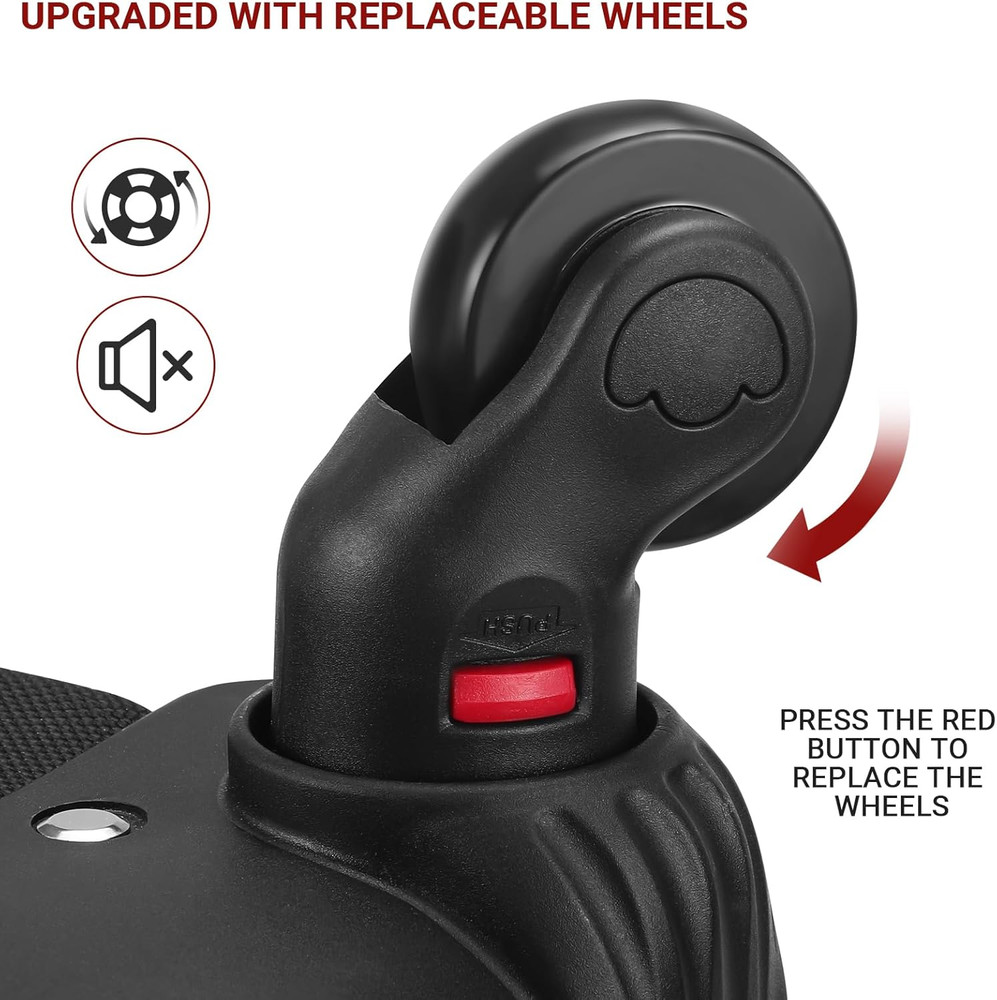 Rolling Backpack with 4 Extra Wheels - Water-Resistant, Airline Approved Underse
