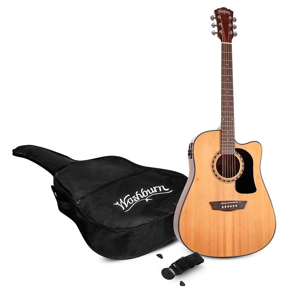 Washburn Apprentice Acoustic-Electric Guitar Pack Natural