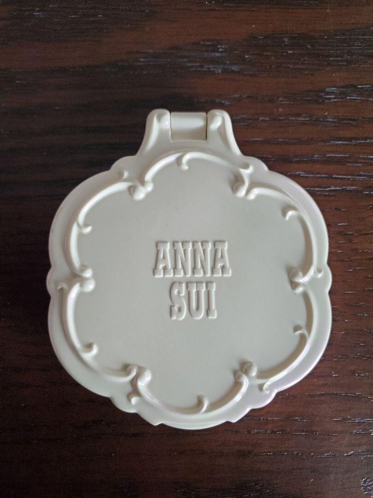 ANNA SUI Hand Mirror White Rose Regular & Magnifying Mirror from Japan