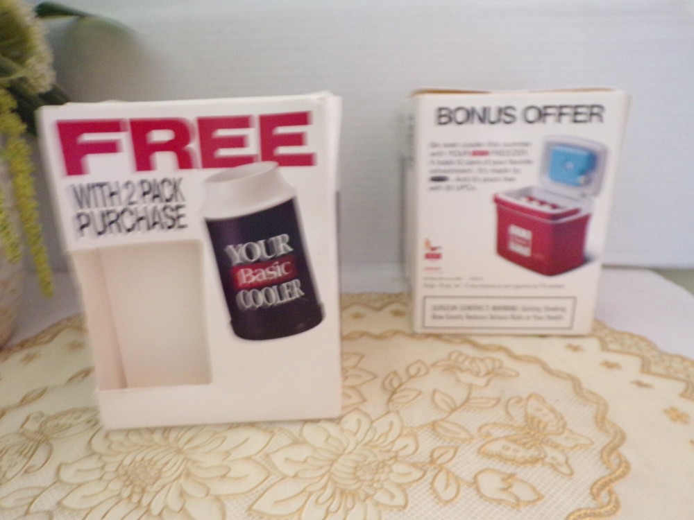 Koozie Cup Insulated Foam and Plastic Basic Cigarette Cooler Advertisement , USA