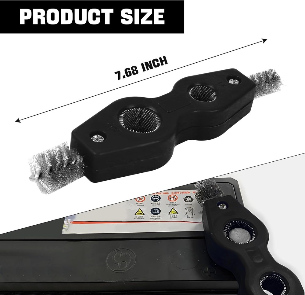 Universal Battery Terminal Cleaning Tool - 4 Functions, Rustproof Design