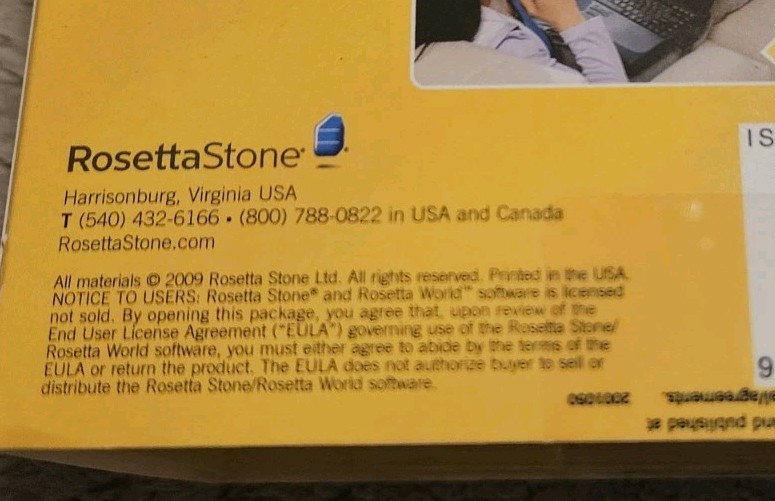 Rossetta Stone Spanish Level 1 CD Set Tested Plays