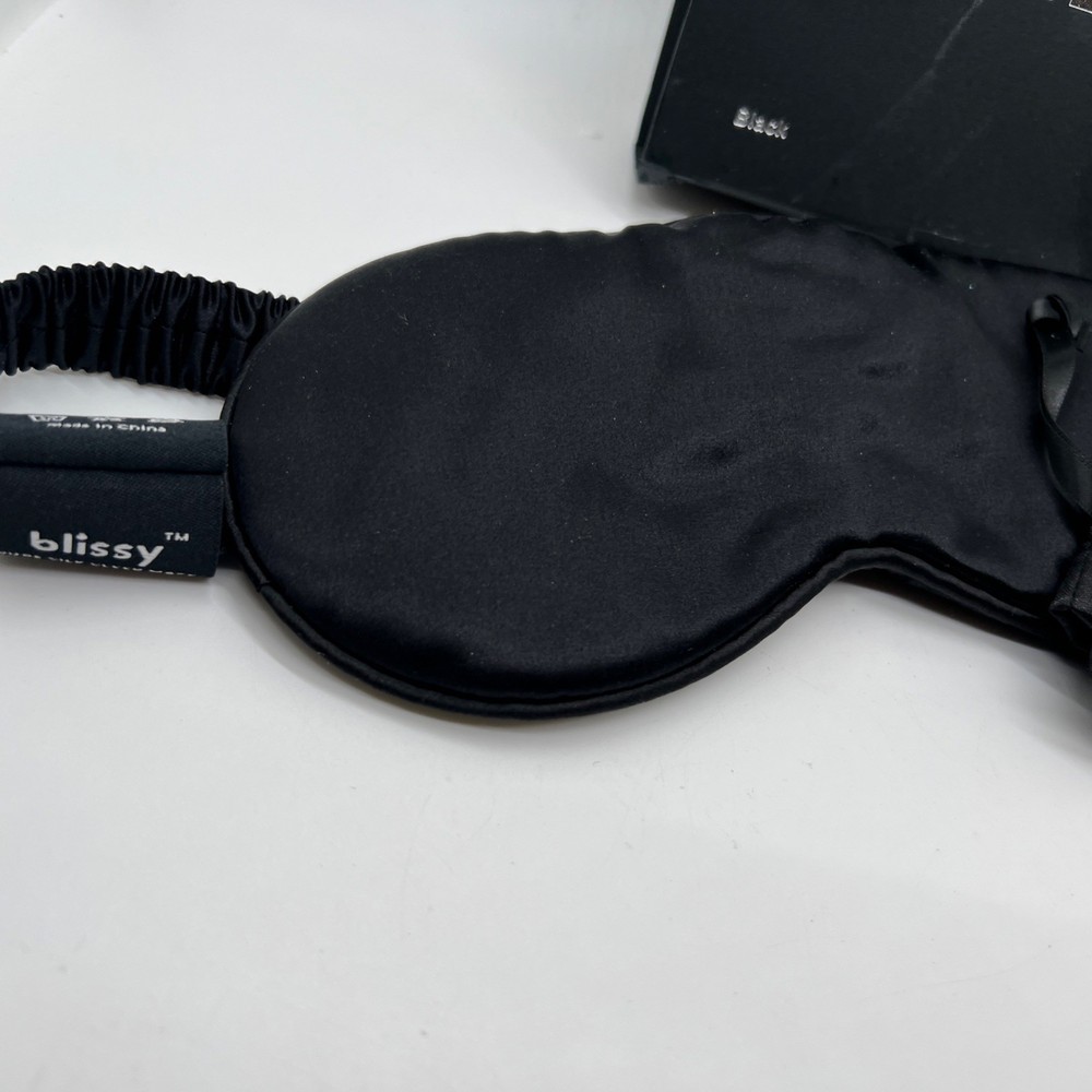 Dmg Box, Blissy Black 100% Pure Silk Sleeping Mask & Storage Bag