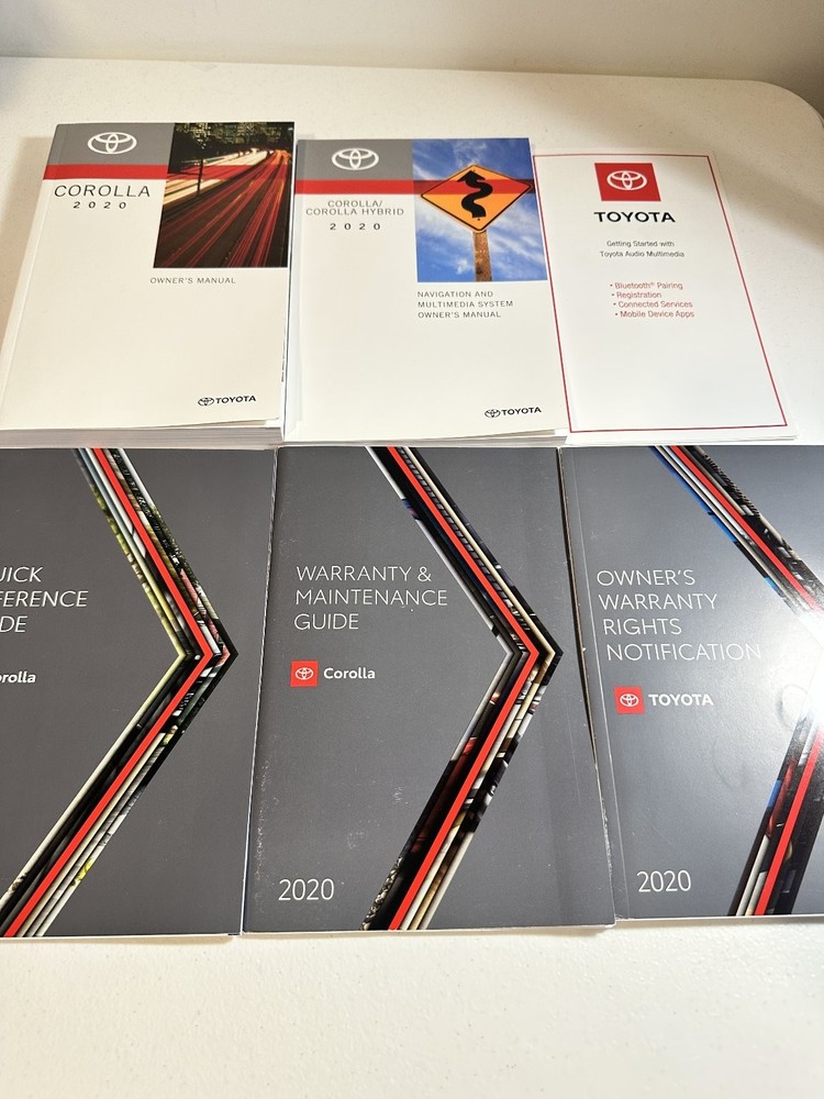 2020 Toyota Corolla Owner's Manual Set