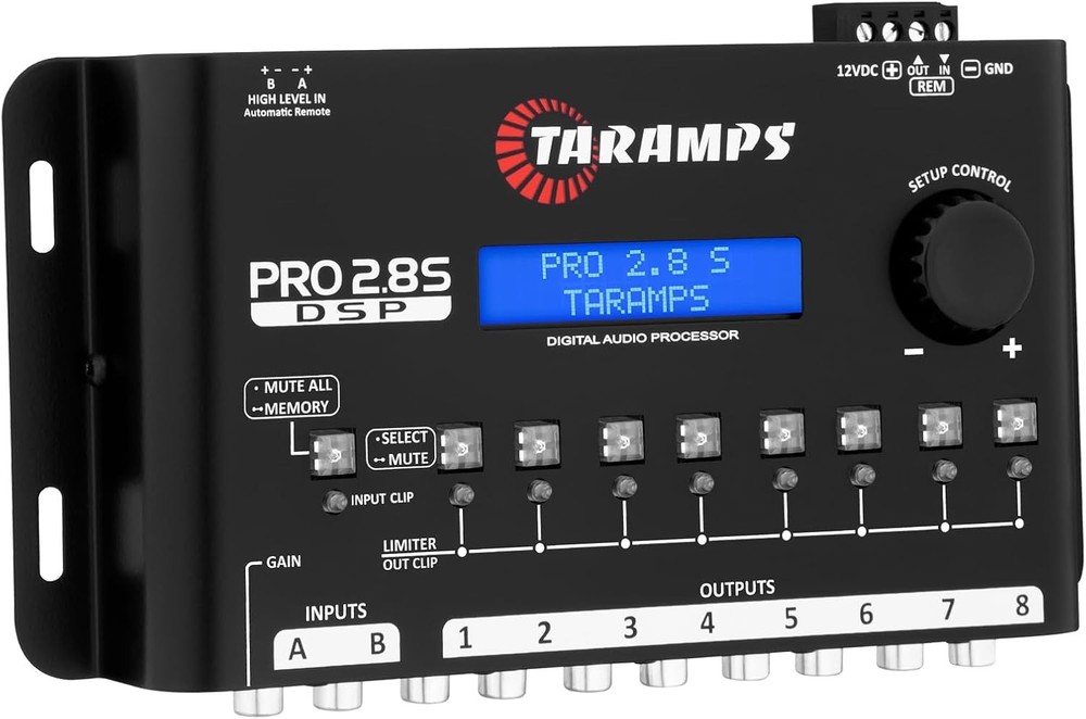 Taramps Pro 2.8S Black DSP Crossover Digital Audio Processor
