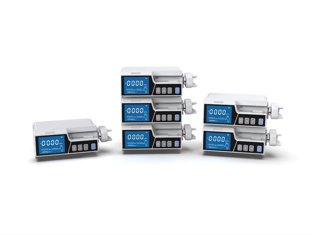 4.3 inch Screen Touch Screen Syringe pump Stackable Type Human or Veterinary Use