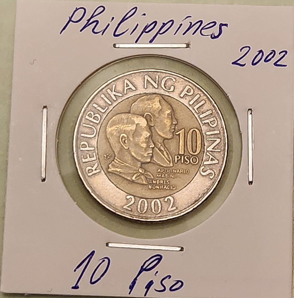 Philippines coin, 10 Piso, 2002