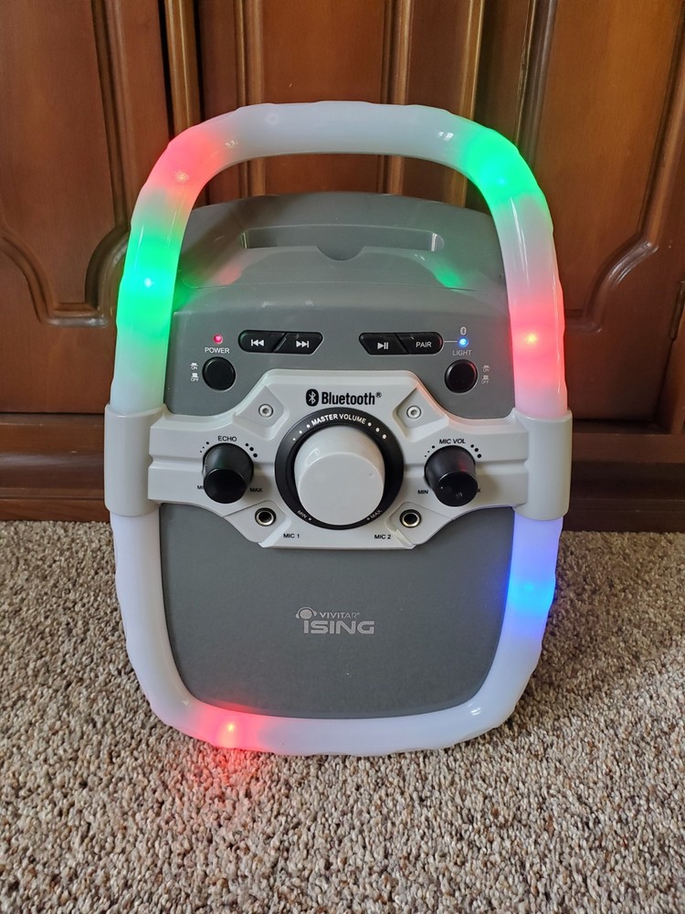 Vivitar I Sing ISing Bluetooth Portable Karaoke Machine, Missing Mic And Cord