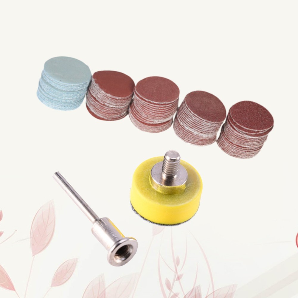 100 Pcs 1 Inch 25mm Sanding Discs Pad Kit for Drill Grinder Rotary Tools