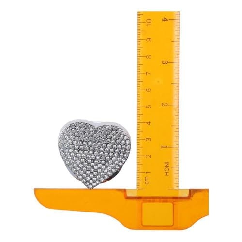 Car Engine Start Button Cover - Rhinestone Heart-Shaped Push Start Button