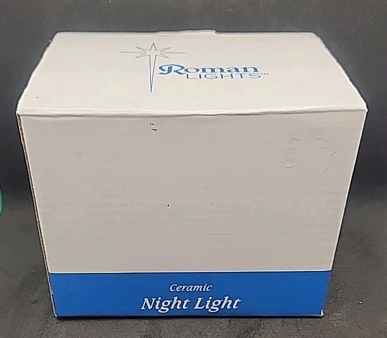 Roman Blue Iris Night Light Porcelain