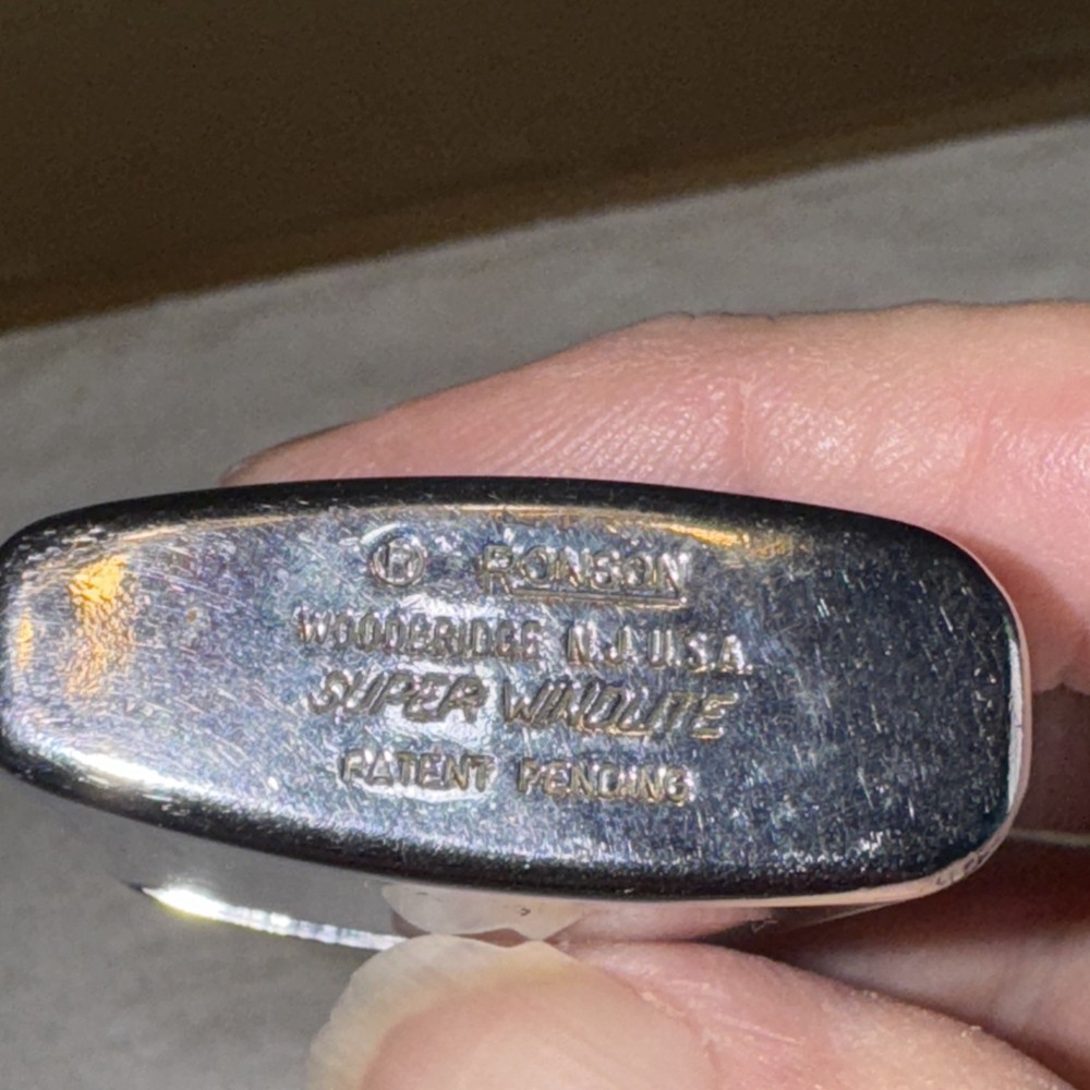 Vintage Ronson Super Wind Lite Metal Cigarette Lighter