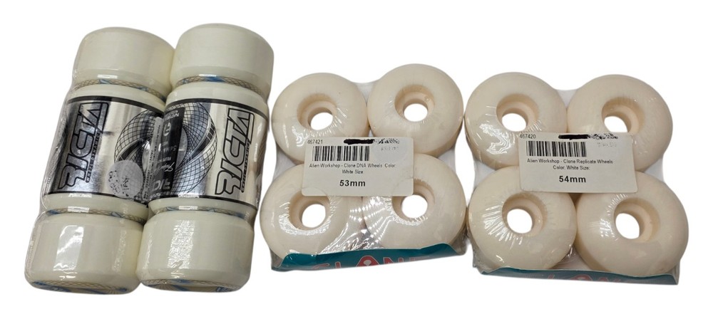 4 Skateboard Wheels Mixed Ricta Vortex Clone Alien Workshop 53mm, 54mm