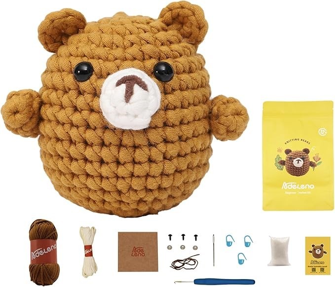 Adeleno Crochet Kit for Beginner - Bear 1-Pack