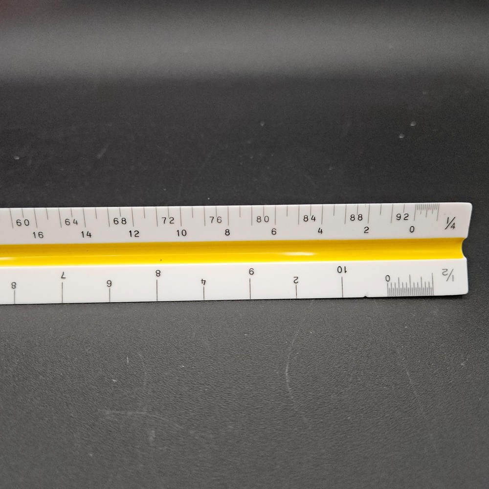 Vintage Dietzgen 1656 BP Triangular Scale Ruler Architecture Drafting
