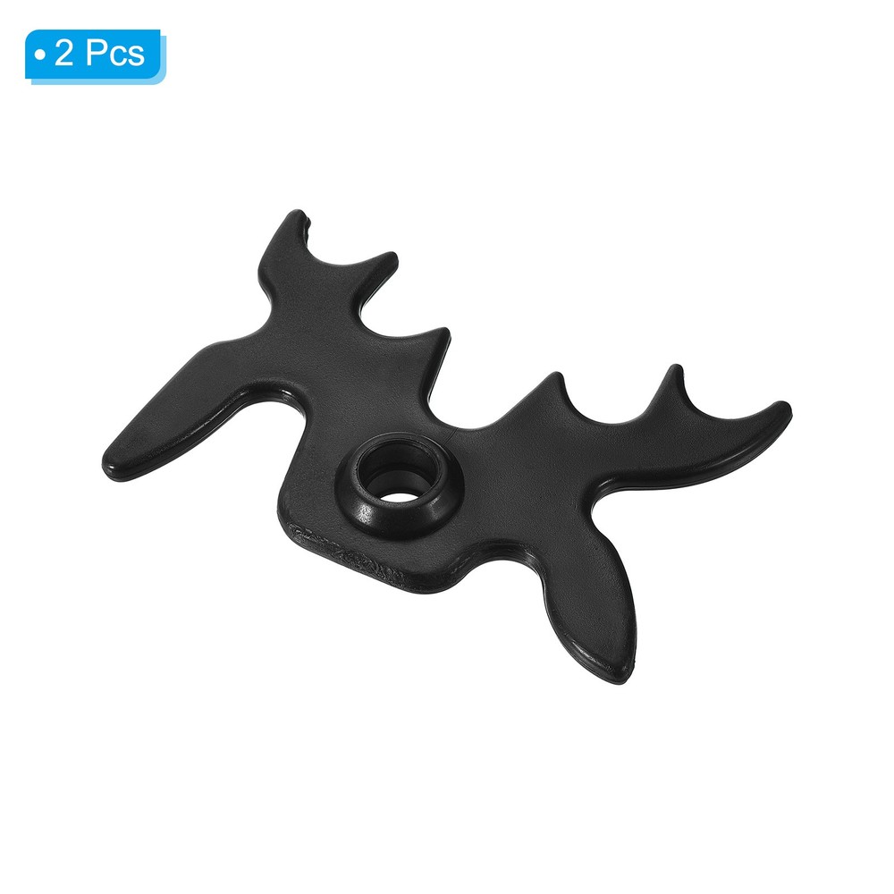 Billiard Bridge Head 13mm ID, 2pcs Plastic for Pool Table, Black