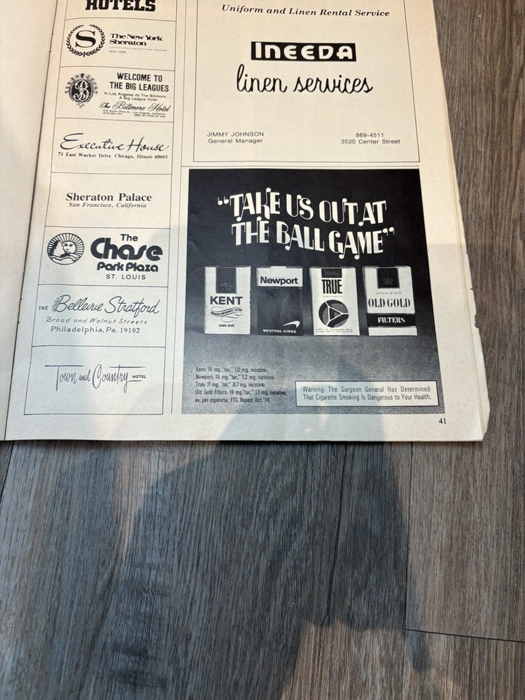 1975 Houston Astros Baseball Program