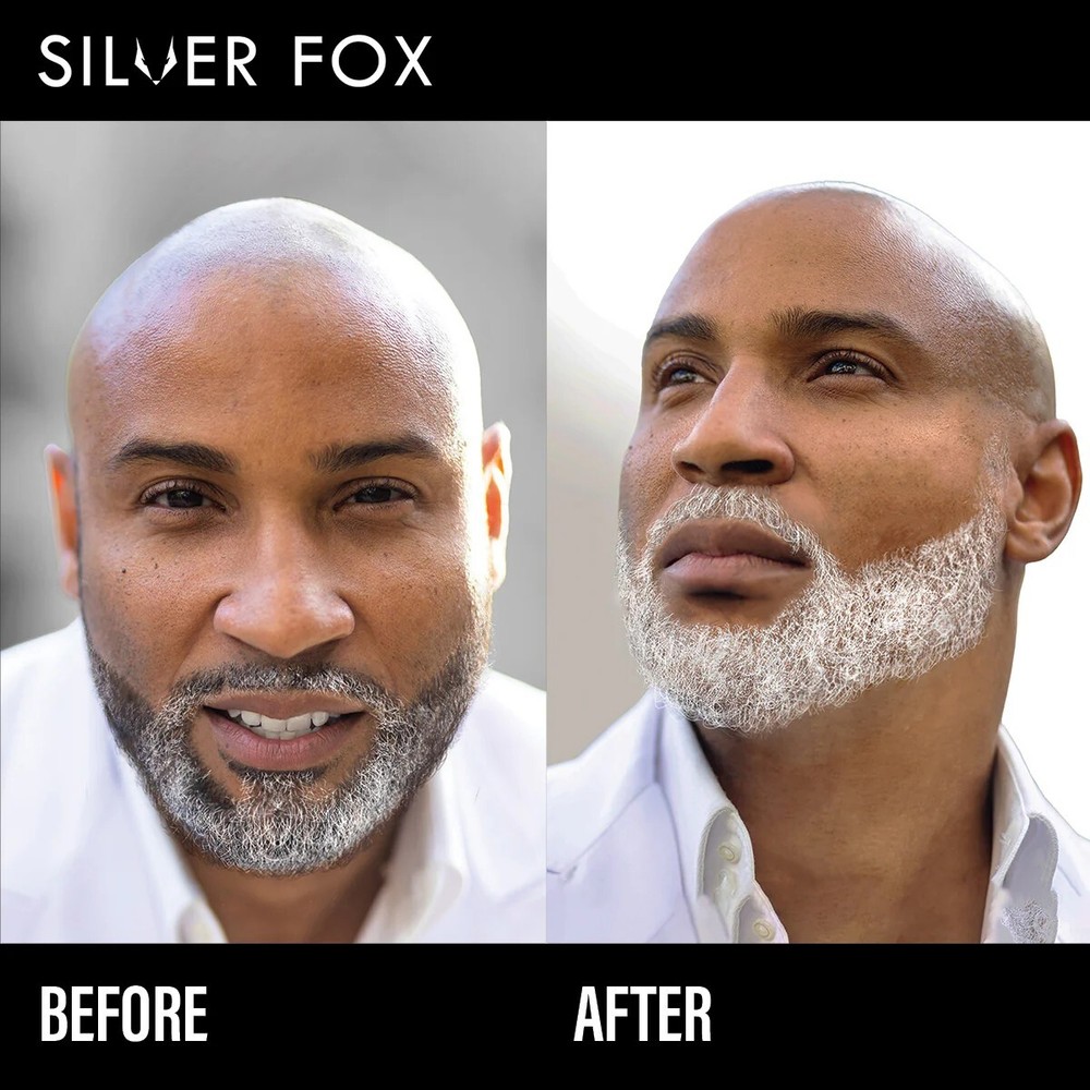 Silver Fox Arctic White Brush on Beard Color