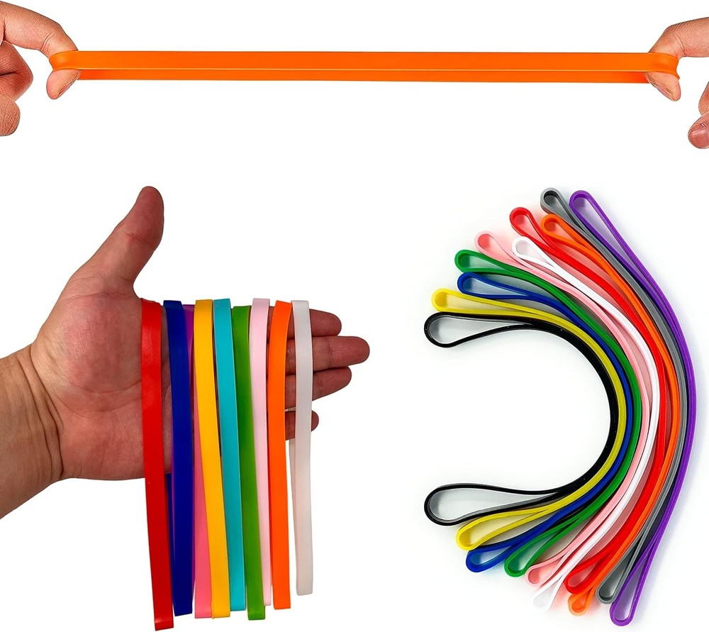 Large Rubber Bands Heavy Duty – Thick Wide Strong Extra Multicolor