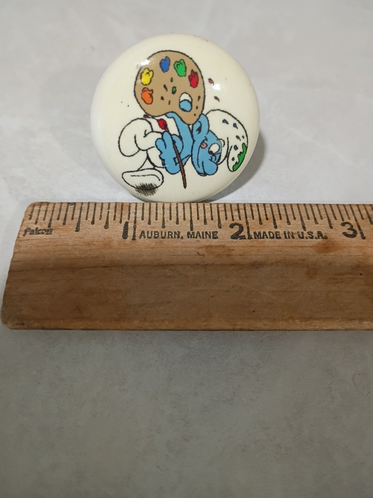11 Vintage SMURF Porcelain Drawer Pulls