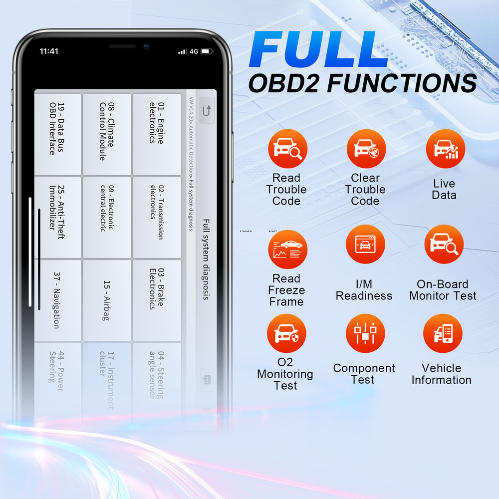 XTOOL A30D V2.0 Bluetooth OBD2 Scanner Full System Diagnostic Tool FCA AutoAuth