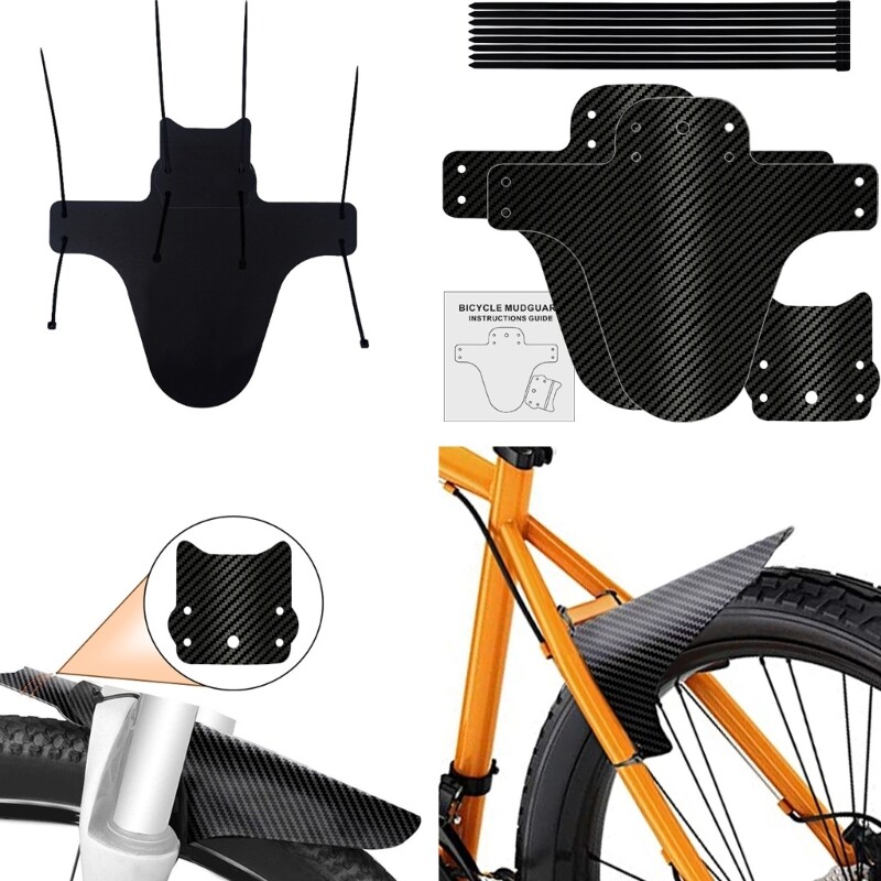 Folding Bicycles Mudguards, Thicken Mountain Bikes Front Rear Mud Guard