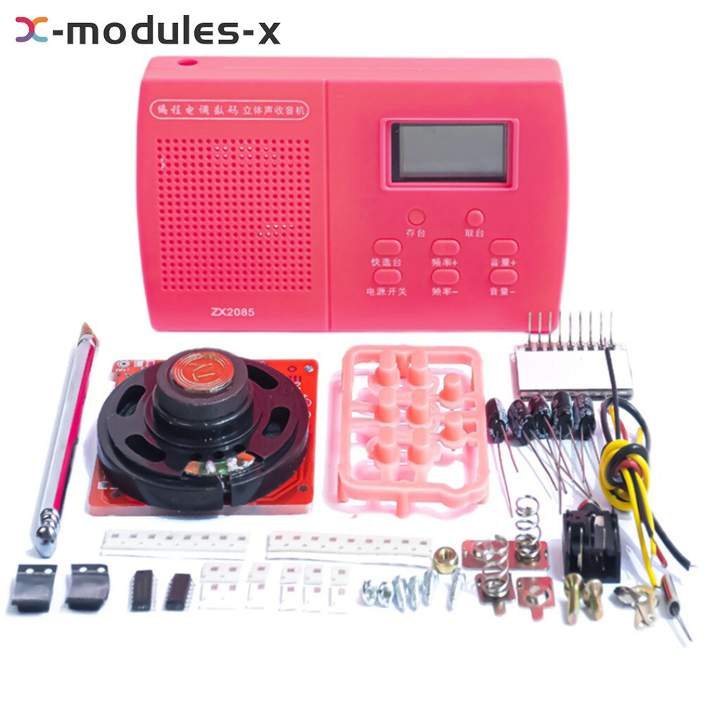 Programming Digital Stereo Radio DIY Kit For Electronic Skill Teaching Practice