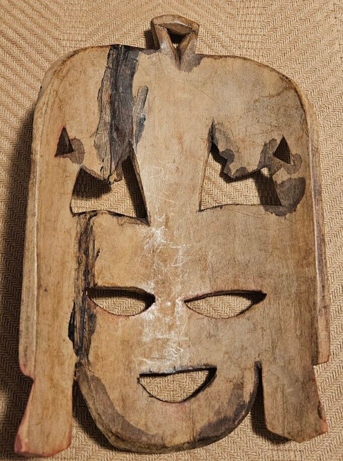 Wooden Mask Handcrafted Decorative 9.5 Inches