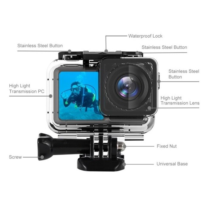 Super Dive Waterproof Housing Case for DJI Osmo Action Camera