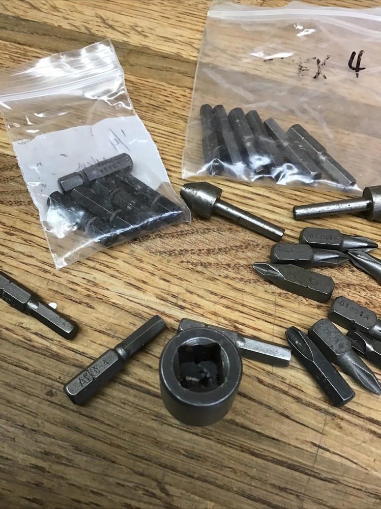 APEX Large Lot Of Insert Bits,hex , Square Holder