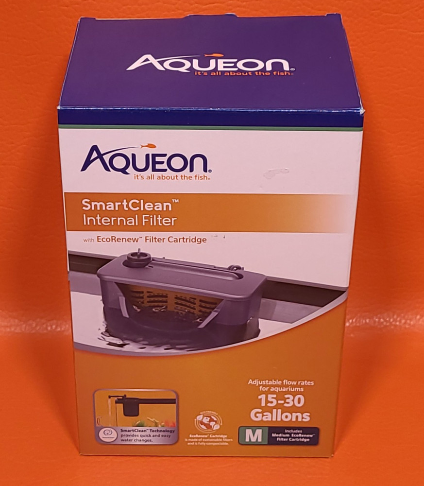 Aqueon SmartClean Internal Filter System Medium 15-30 Gallons Fresh & Salt Water