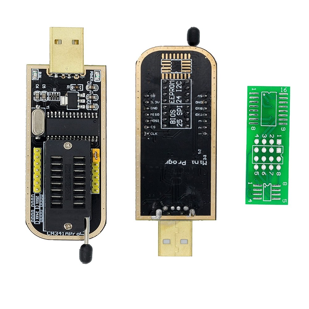 USB Programmer CH341A 24 25 Series Flash Module with SOIC8 SOP8 Test Clip...