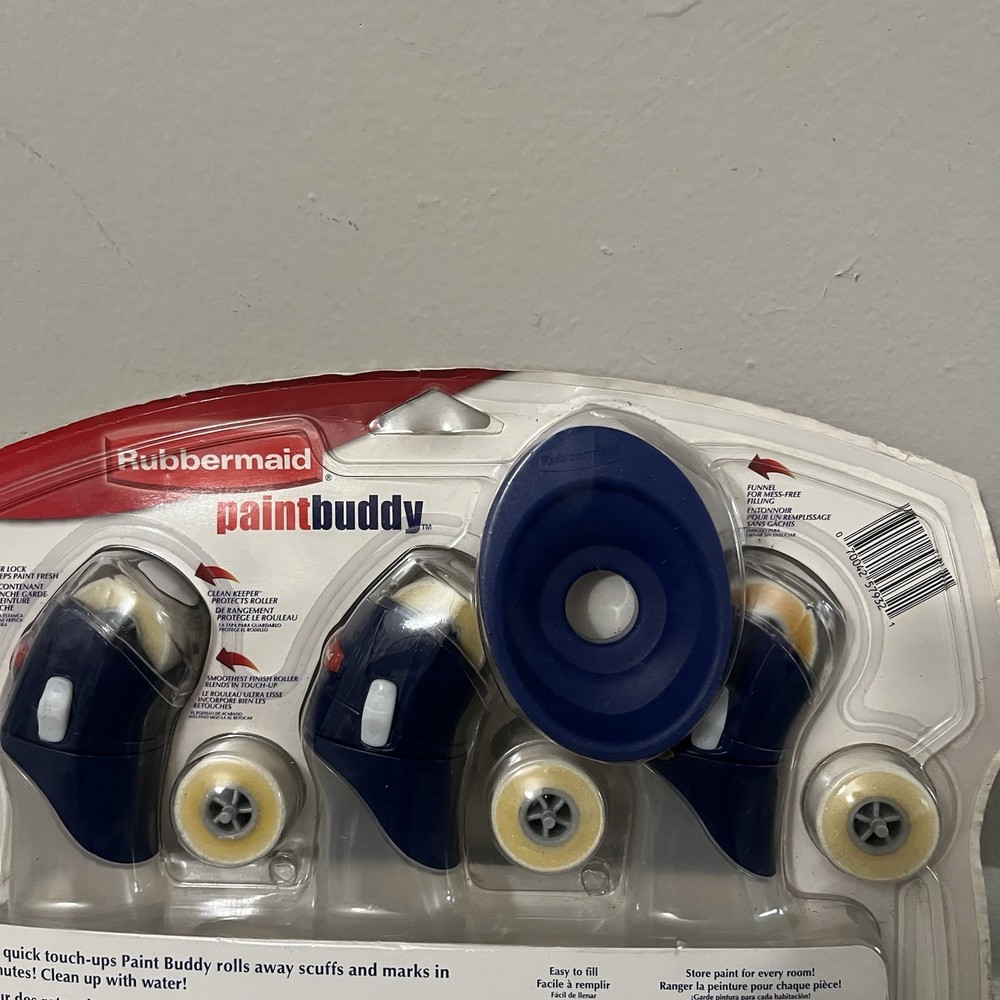 Rubbermaid Paint Roller Buddy Touch-Up Tool 3 w/ Extra Roller Refills - NOS New