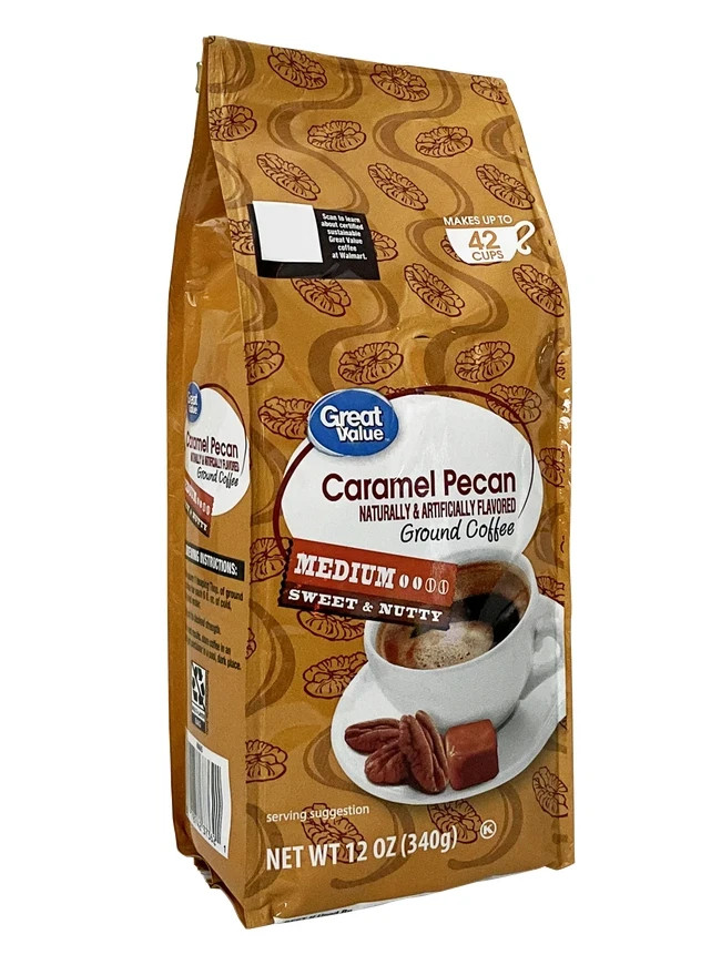 Great Value Caramel Pecan Ground Coffee, 12 oz