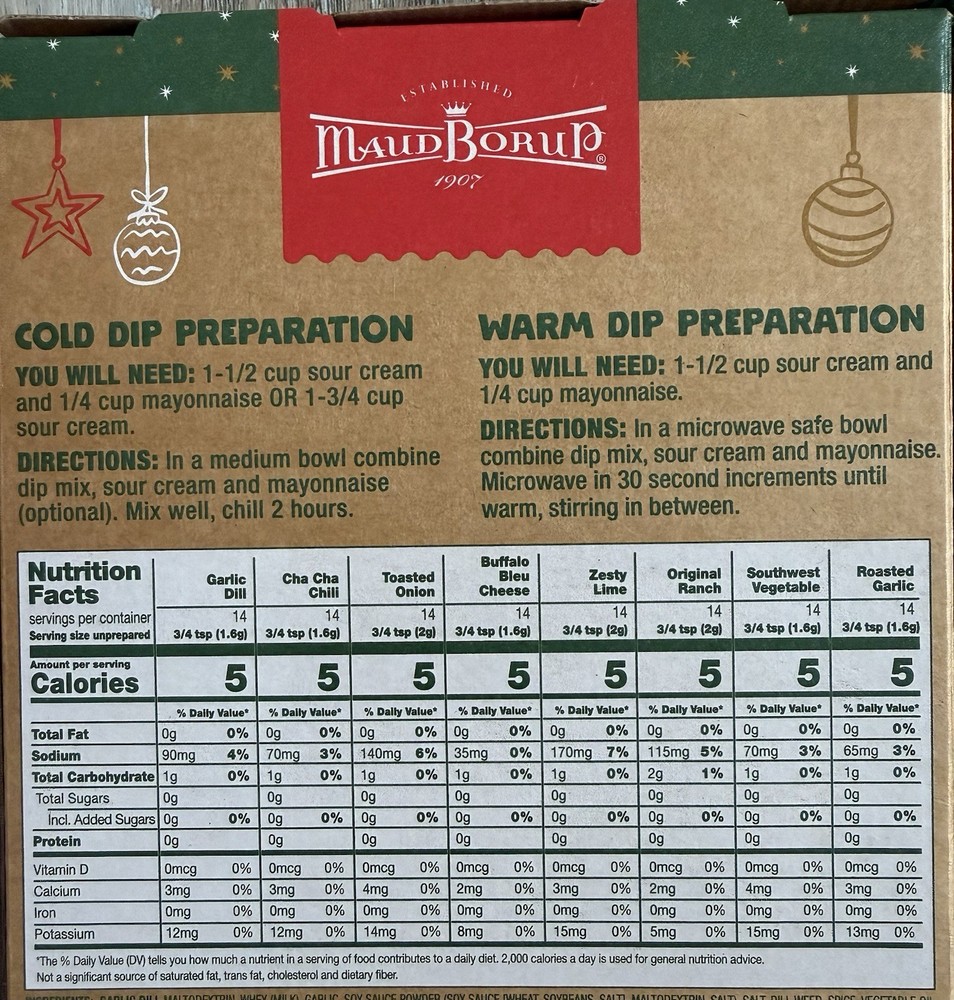 Maud Borup 8 Dip Mix - Cold & Warm Prep