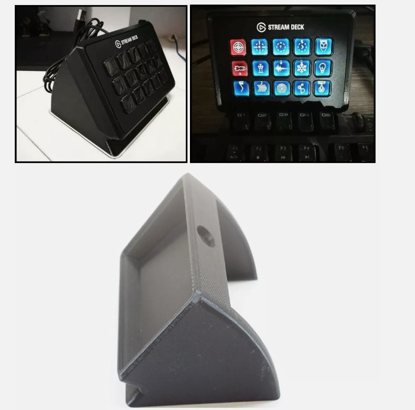 Angled Desk Stand Holder Mount for Elgato Stream Deck Creation Controller