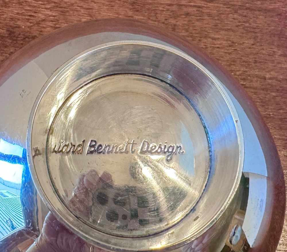 Vintage Ward Bennett Signed Silver Plate Bowl