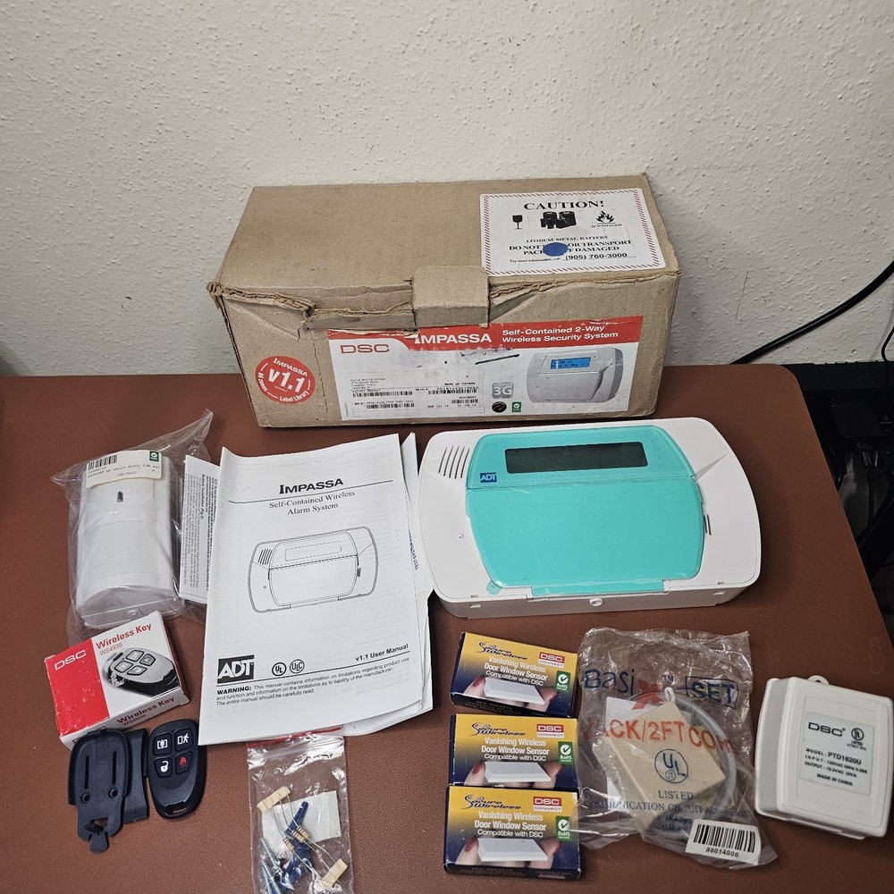 DSC Impassa SCW9057G-433 Alarm Control Panel With Accessories