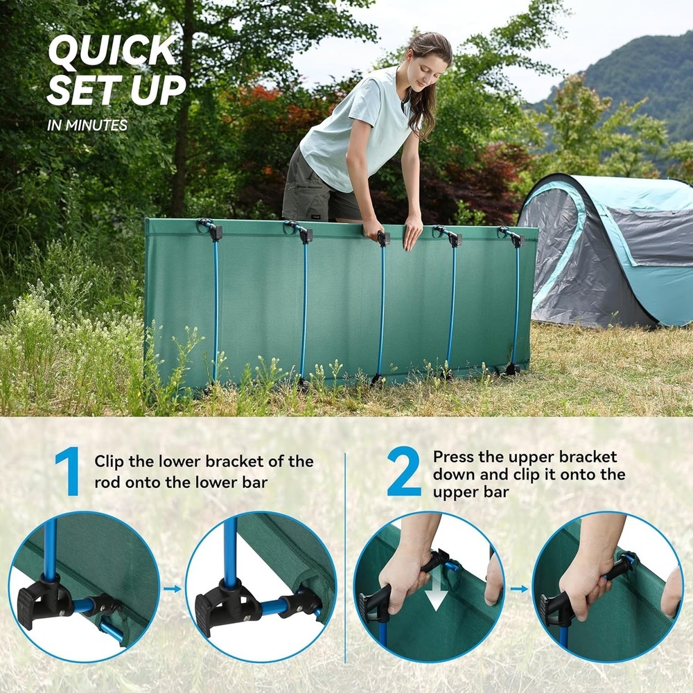 Catre de camping, plegable, portátil, resistente, ultraligero