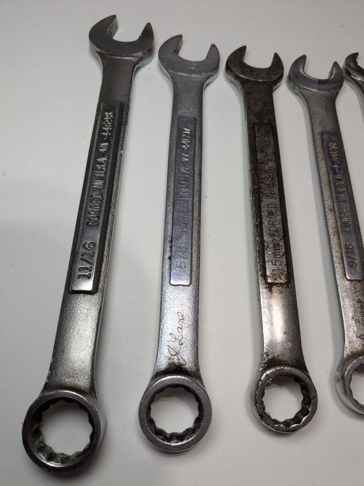 Nine Craftsman Combination Wrenches