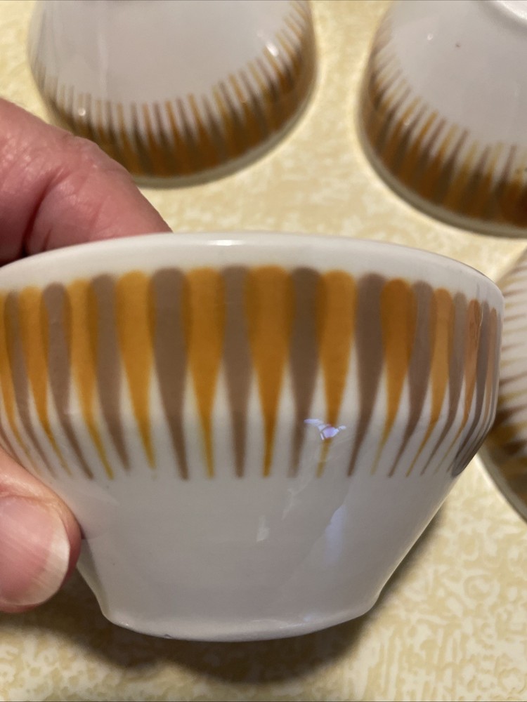 Jackson China Paul McCobb Radiant Pattern, 5 Custard Cups