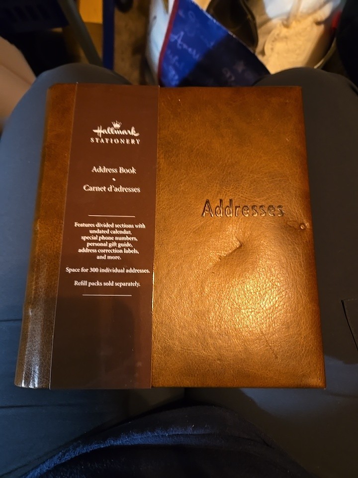 Hallmark Brown Leather 6-Ring Address Book