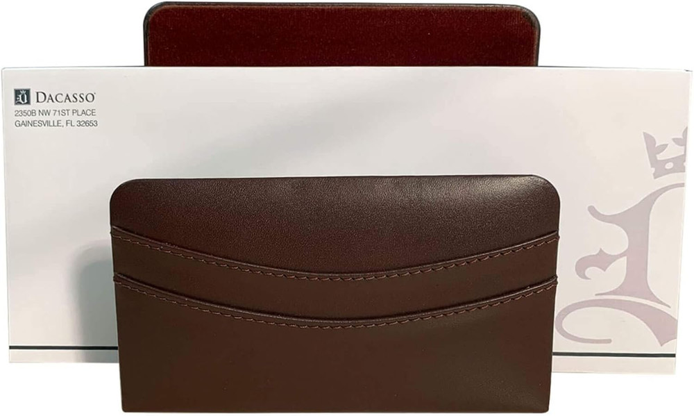 Chocolate Brown Leather Letter Holder