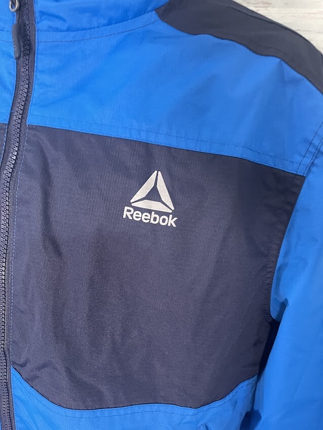 Reebok Men's Active Jacket Blue Full Zip Size L Large