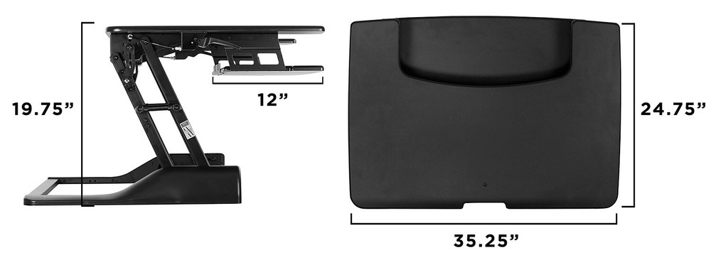 Mount-It! Standing Desk Sit-Stand Desk Converter | 35" Platform