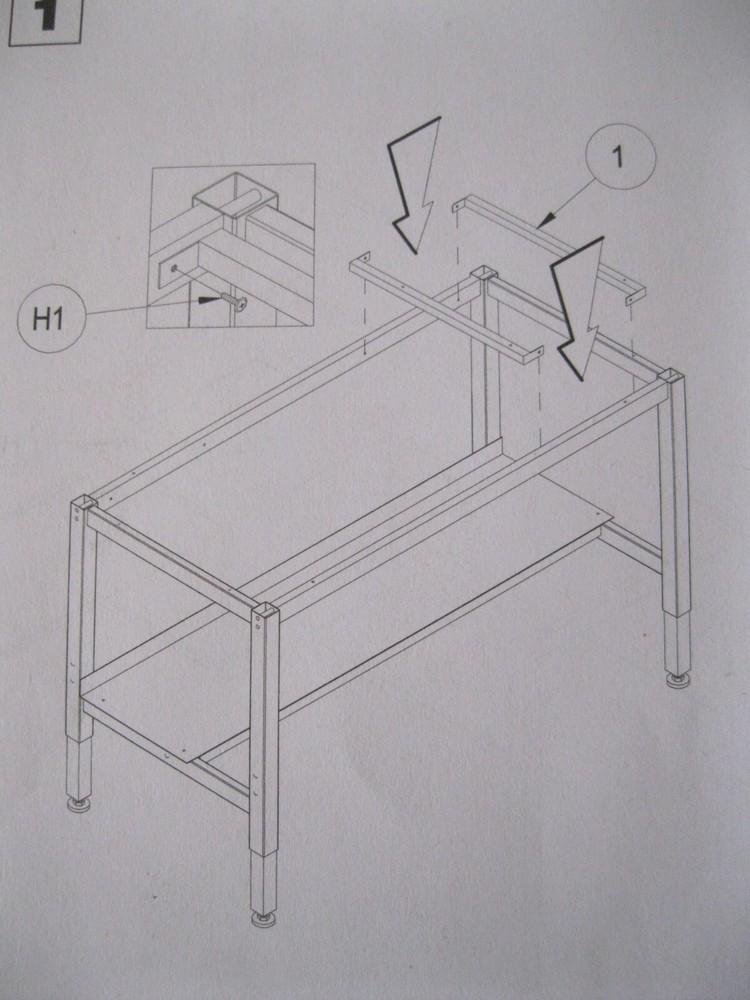 Global Industrial - Steel Support Kit for Mounting Drawer Assembly on Workbench