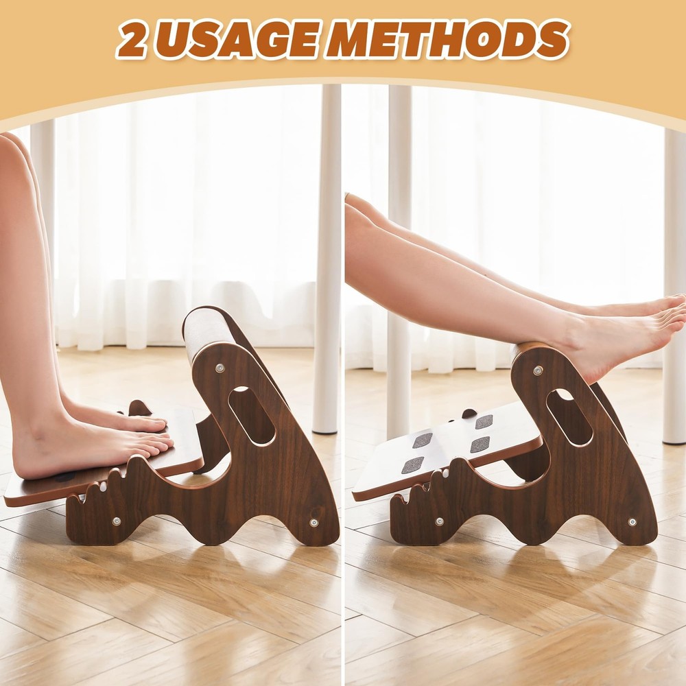 Spacocld Adjustable Rocking Foot Rest Stool Under Desk at Work - Ergonomic