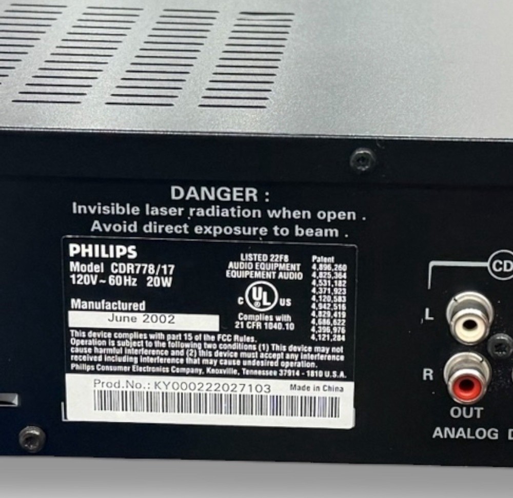 Philips CDR778 Dual Deck CD Recorder Player High Speed Copy Tested