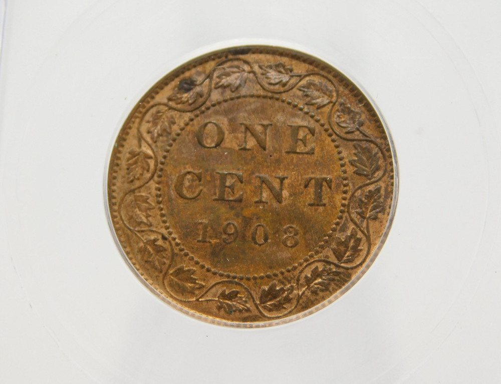 1908 CANADA ONE CENT ICG MS64 RB (BT1211)